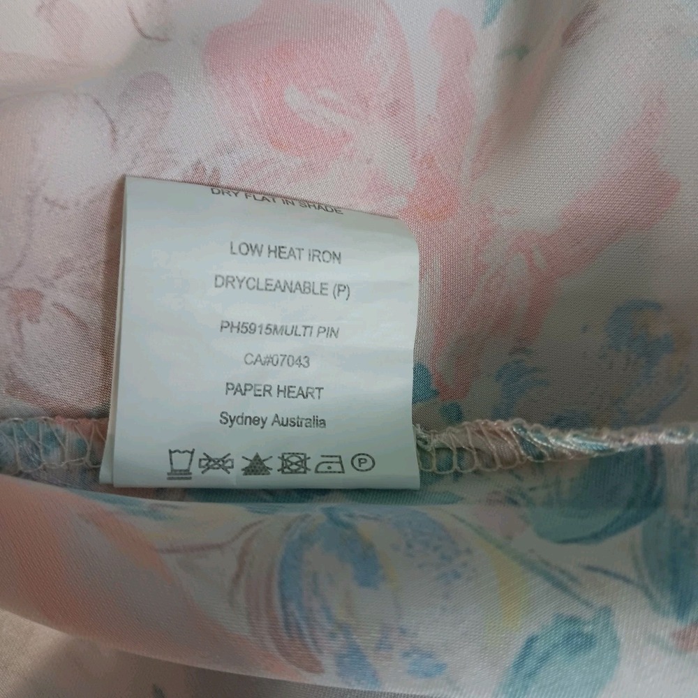 Floral Pink Satin Slip Dress with Cowl Neck - Picture 7 of 12